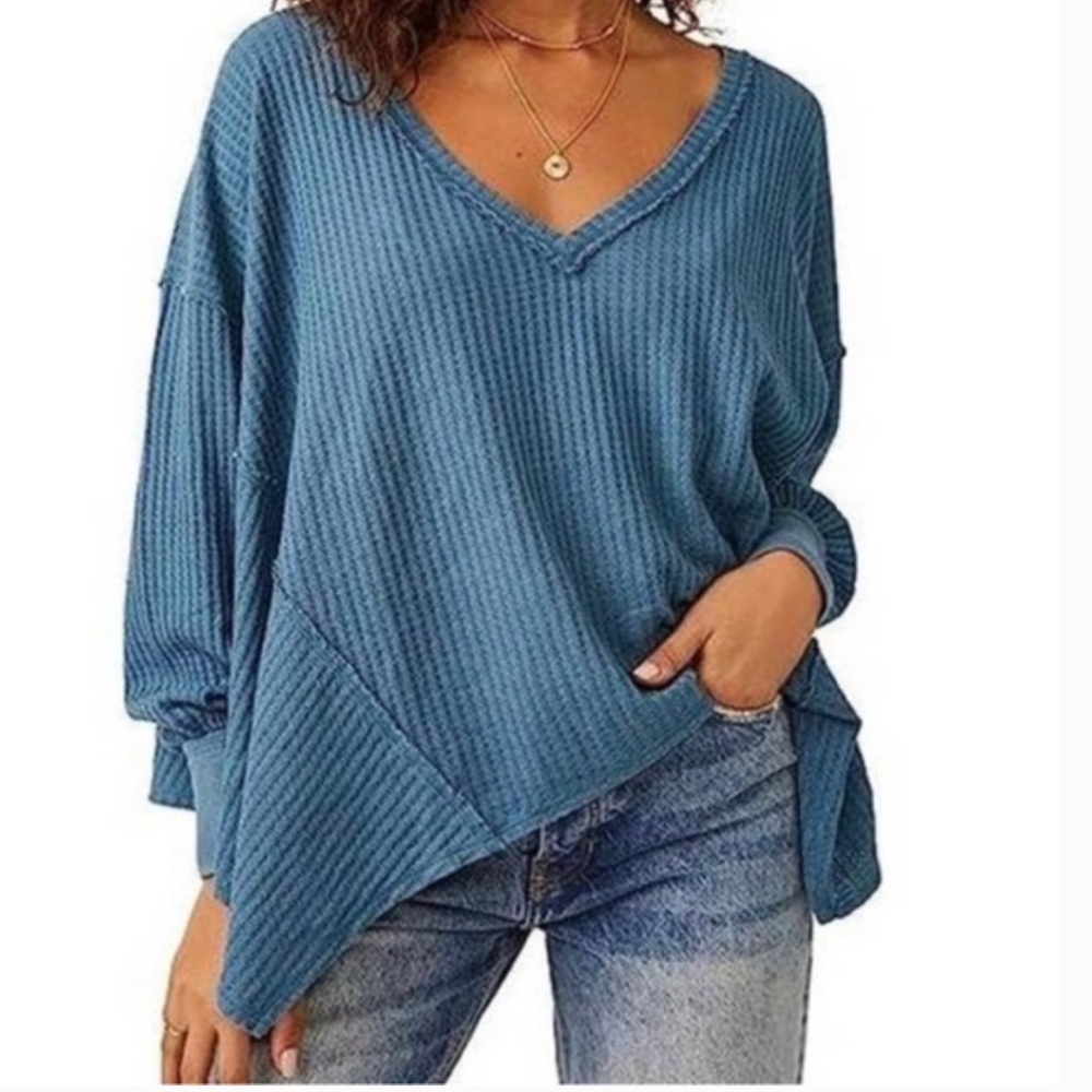 Free People We The Free Coraline thermal size xs in blue.